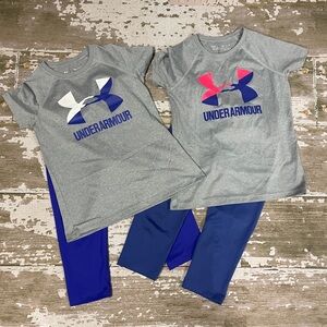 Youth Girls Lot of 4 Under Armour Size Small